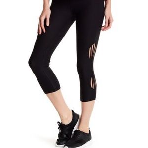 Steve Madden Black strappy leggings